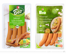 K-Bio Wienerwürstchen – vorher und nachher
