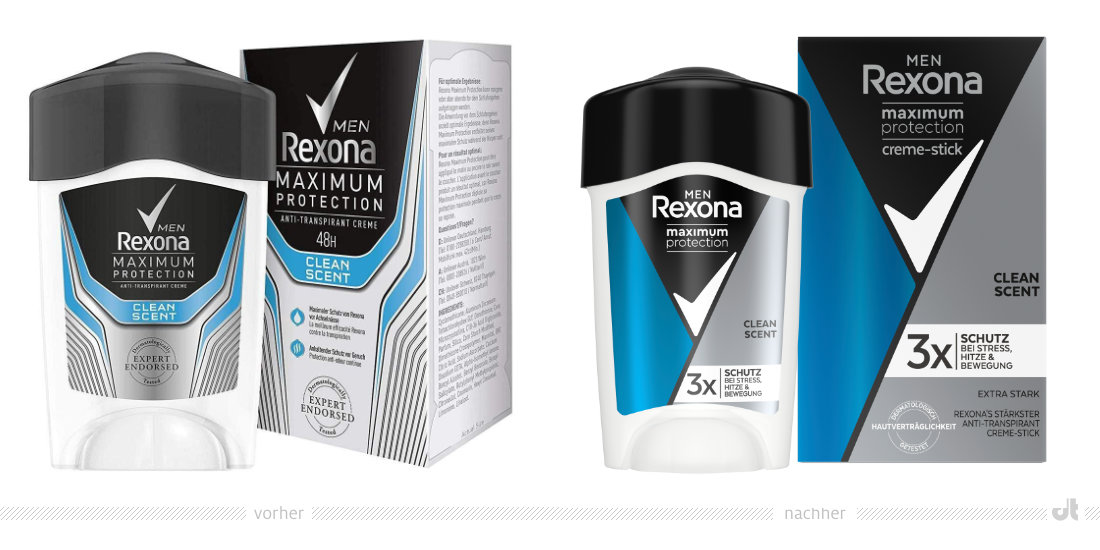 Rexona Men Maximum Protection – vorher und nachher