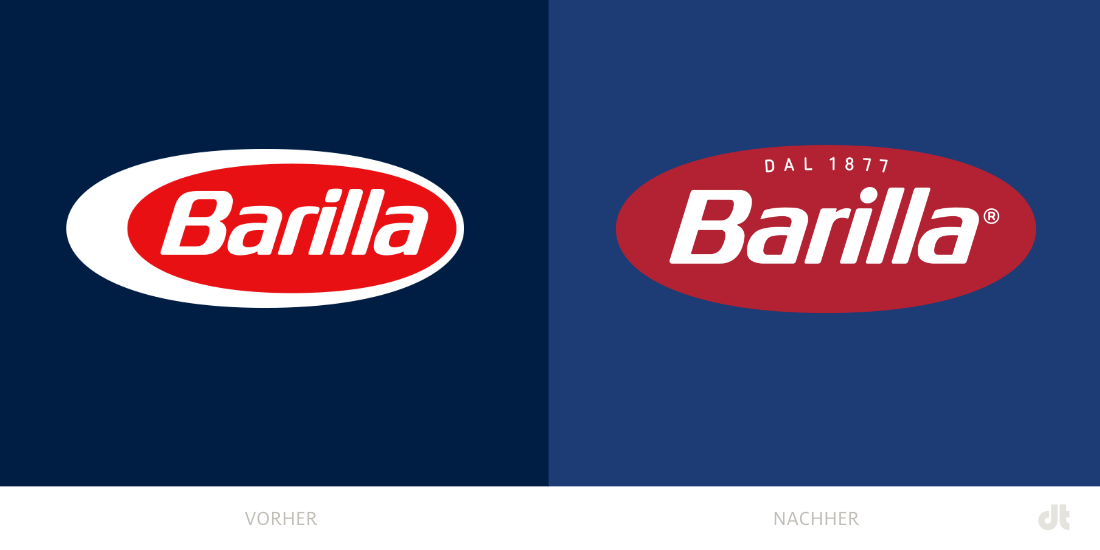 Barilla Logo – vorher und nachher