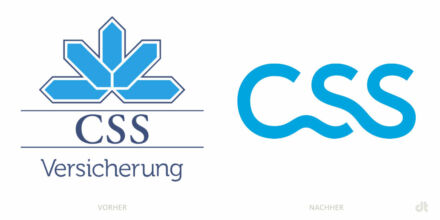 CSS Versicherung Logo – vorher und nachher