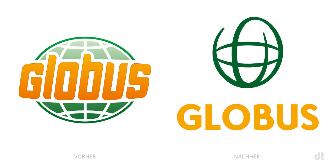 Globus Logo – vorher und nachher