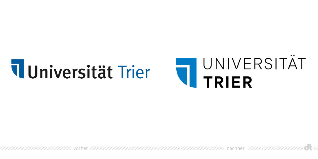 Uni Trier Logo – vorher und nachher