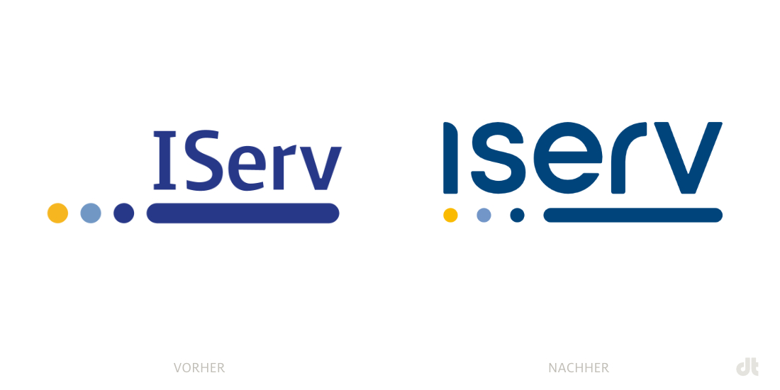 IServ Logo – vorher und nachher