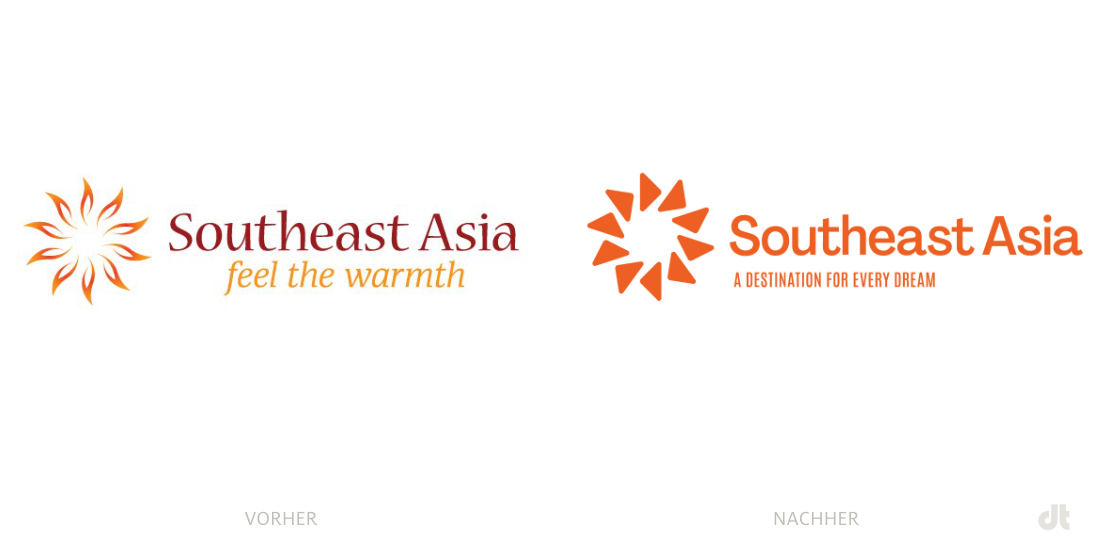 Southeast Asia Logo – vorher und nachher