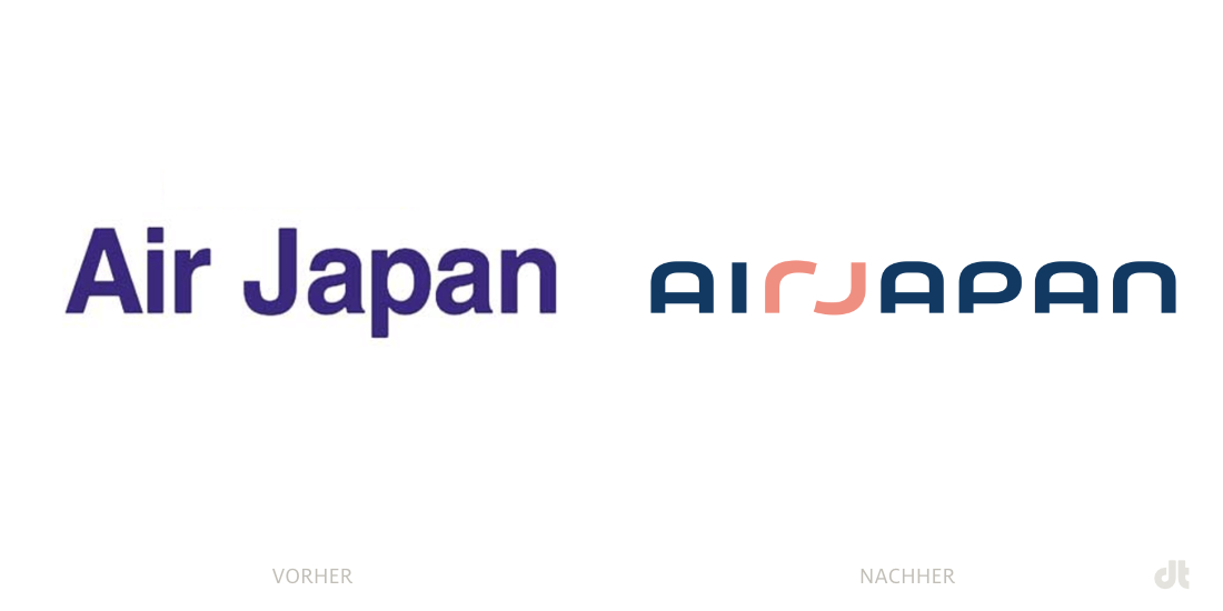 Air Japan Logo – vorher und nachher