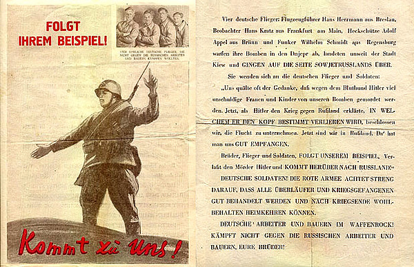 Flugblattpropaganda im 2. Weltkrieg – Russen an Deutsche