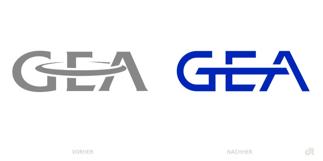 GEA Logo – vorher und nachher