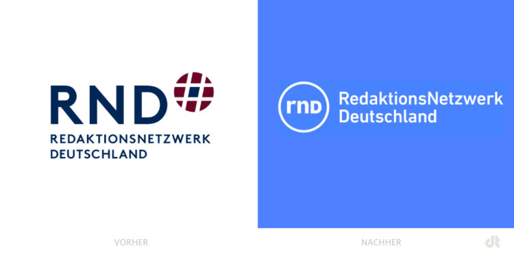 Redaktionsnetzwerk Deutschland Logo – vorher und nachher