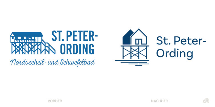 St. Peter Ording Logo – vorher und nachher