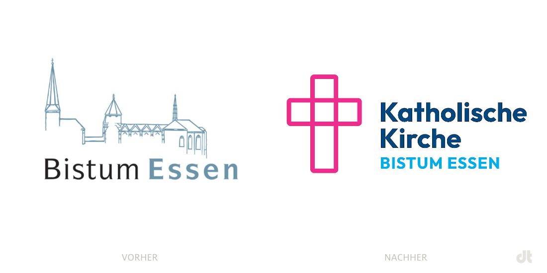 Bistum Essen Logo – vorher und nachher