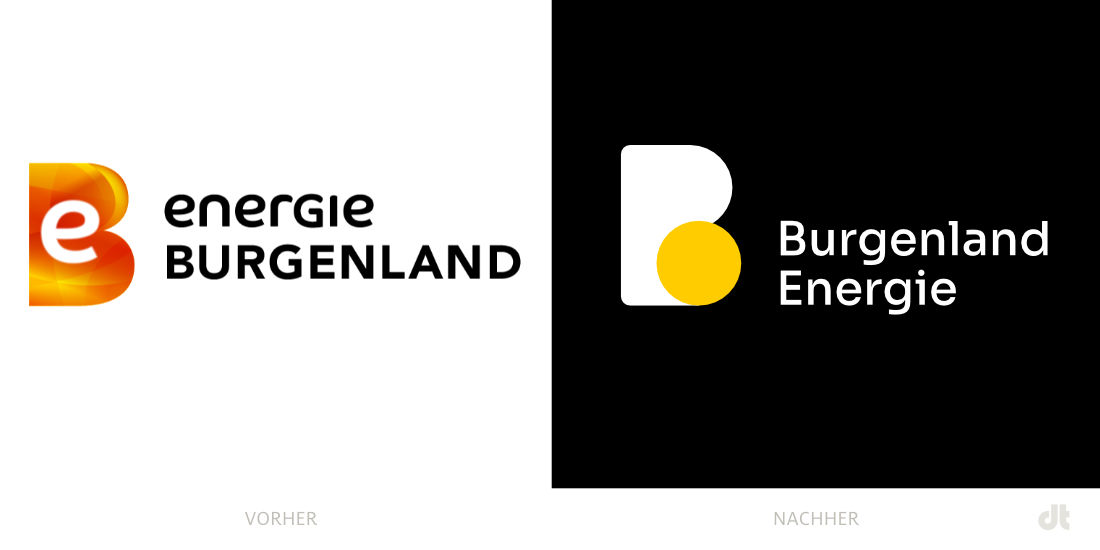 Burgenland Energie Logo – vorher und nachher
