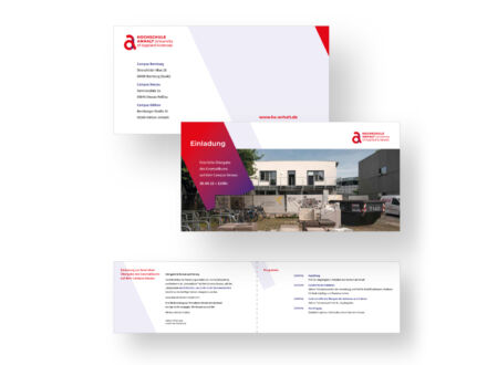 Hochschule Anhalt – Corporate Design, Einladungskarte