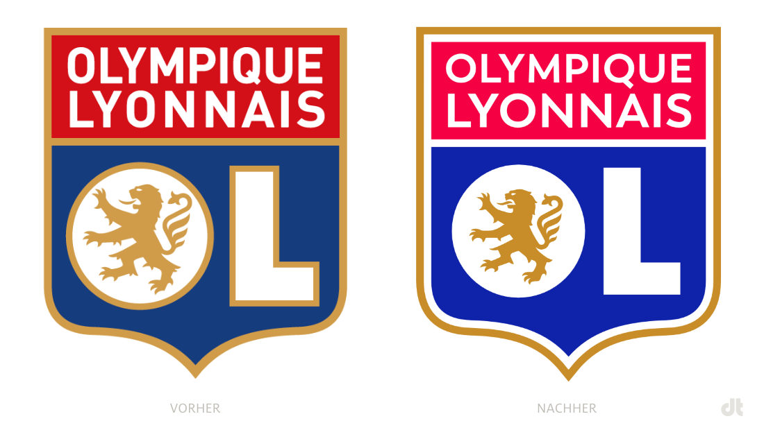 Olympique Lyonnais Logo – vorher und nachher