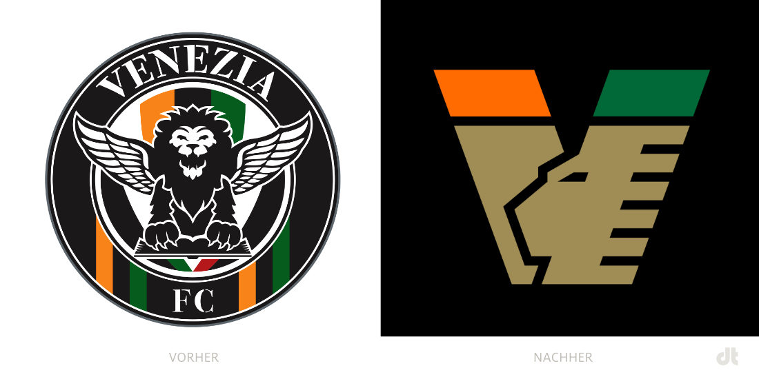 Venezia FC Logo – vorher und nachher