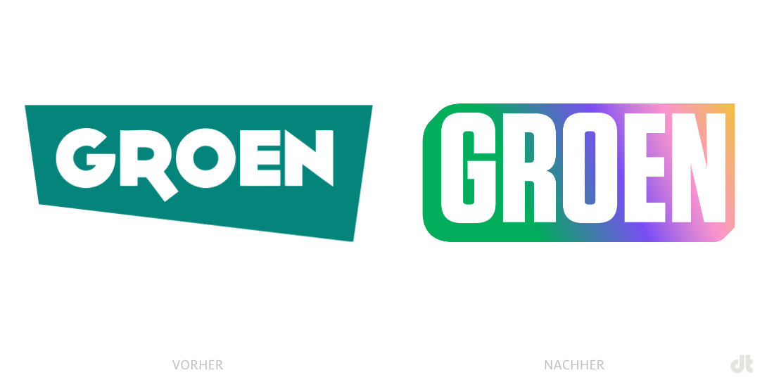 Groen Logo – vorher und nachher