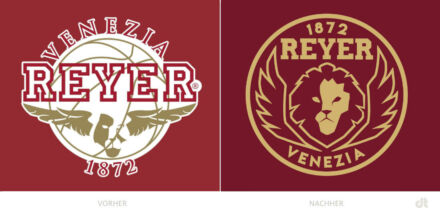 Reyer Venezia Logo – vorher und nachher