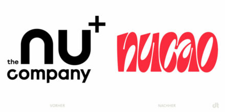 Nucao Logo – vorher und nachher, Bildquelle: Nucao, Bildmontage: dt