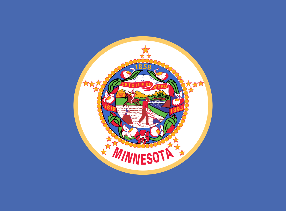 Offizielle Flagge von Minnesota, Quelle: Wikipedia