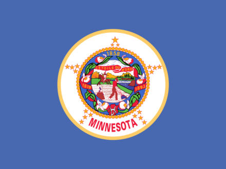 Offizielle Flagge von Minnesota, Quelle: Wikipedia