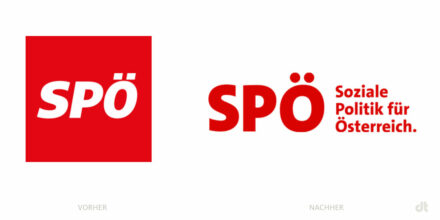 SPÖ logo - before and after, image source: SPÖ, image montage: dt