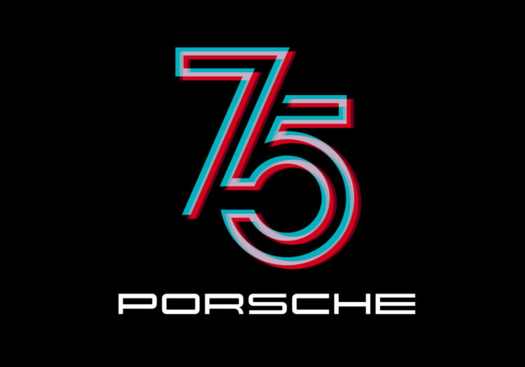 Porsche Sportwagen 75 Jahre Logo, Quelle: Porsche AG