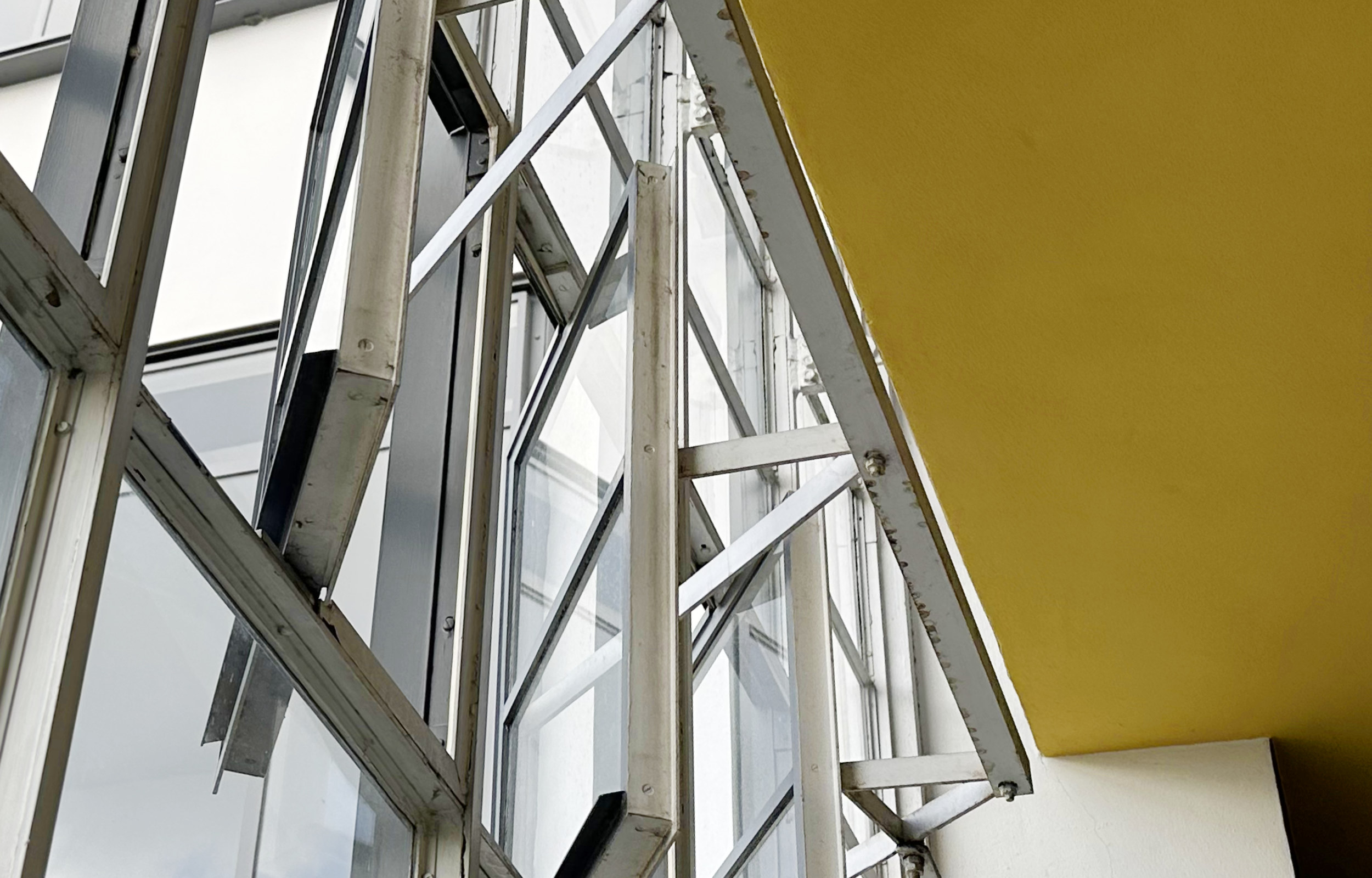 Bauhaus Dessau – Fenster, Vestibül, Foto: Schaffrinna