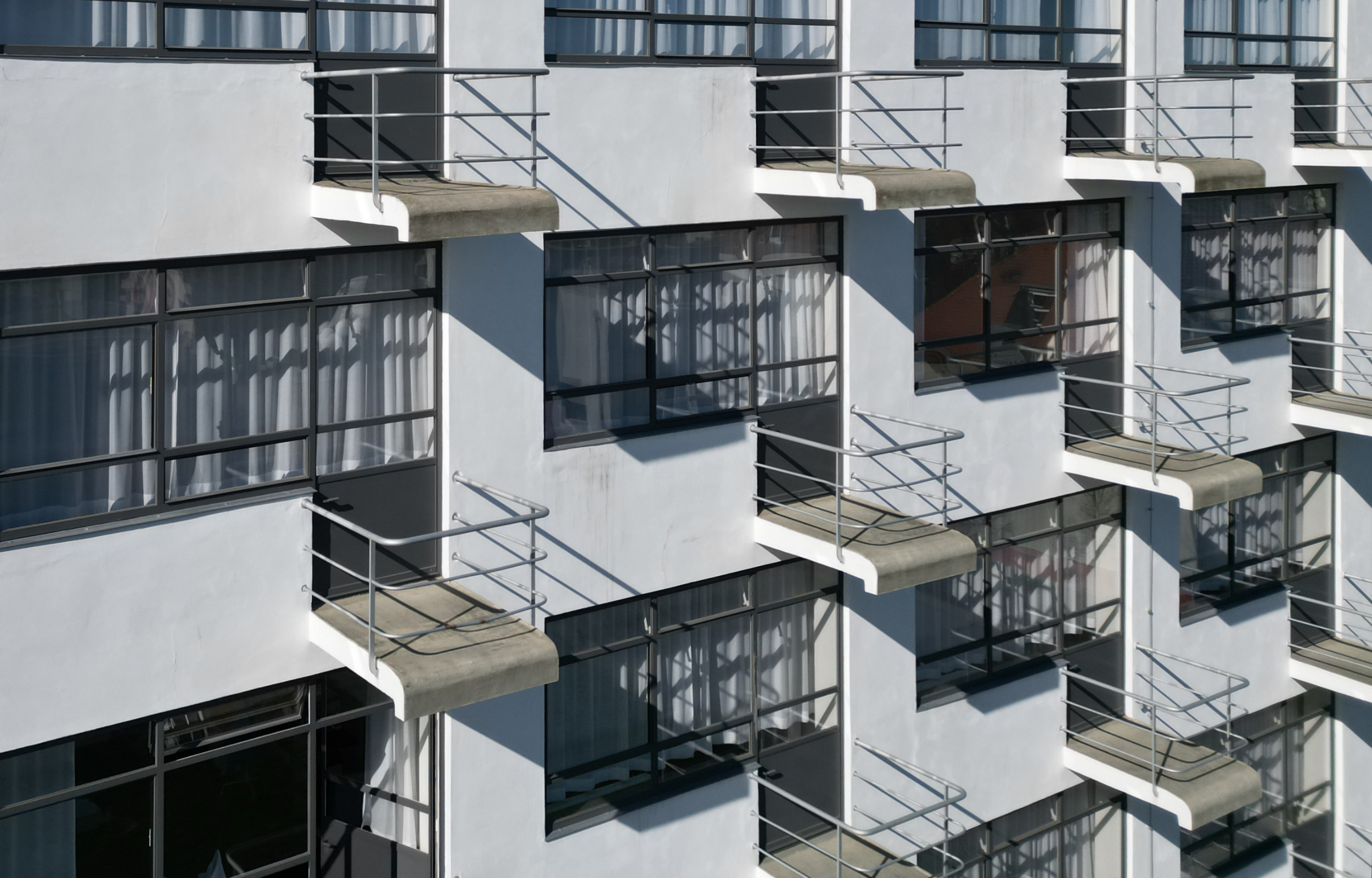 Bauhaus Dessau – Balkone Prellerhaus, Foto: Schaffrinna