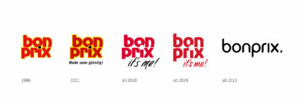 Bonprix Logo Evolution, Quelle: Bonprix/Otto Group