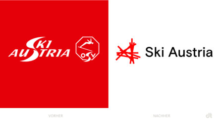 ÖSV / Ski Austria Logo – vorher und nachher, Bildquelle: Ski Austria, Bildmontage: dt