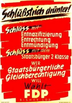 Wahlplakat FDP (1949), Quelle: Wikipedia/Haus der Geschichte