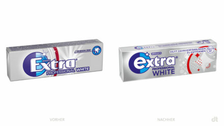 Wrigley's Extra Professional White – vorher und nachher