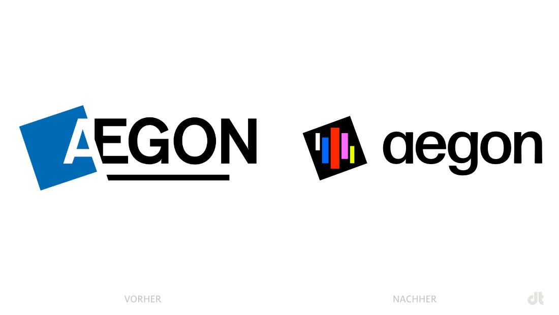 Aegon Logo – vorher und nachher