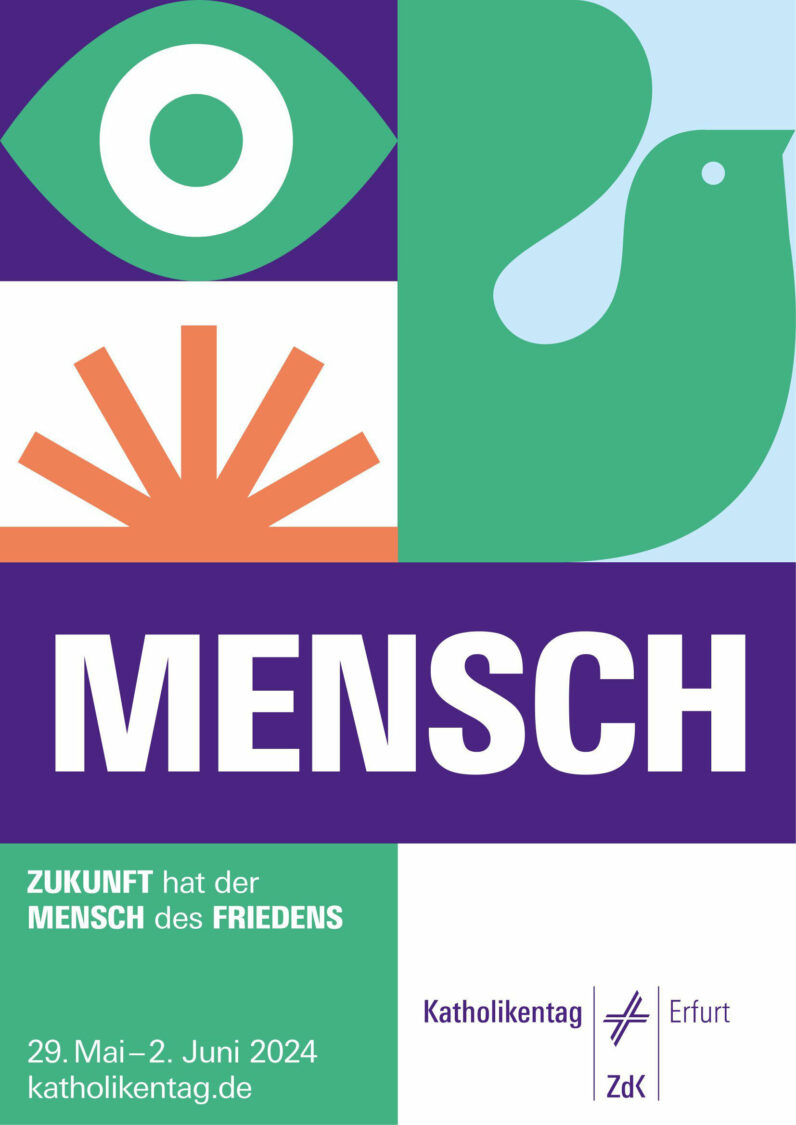 103. Katholikentag Design – Plakat Mensch, Quelle: Deutscher Katholikentag Erfurt 2024 e. V.