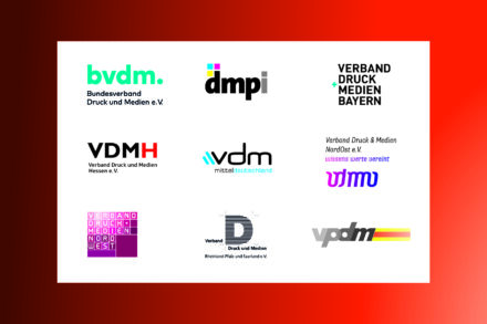 Relaunch VDM – bisherige Logos, Quelle: Verband Druck + Medien