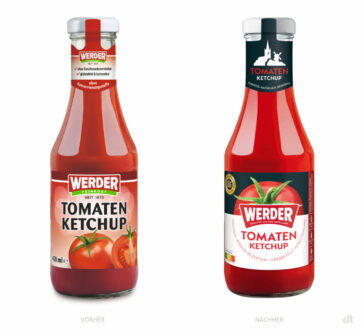 Werder Feinkost Tomaten Ketchup – vorher und nachher