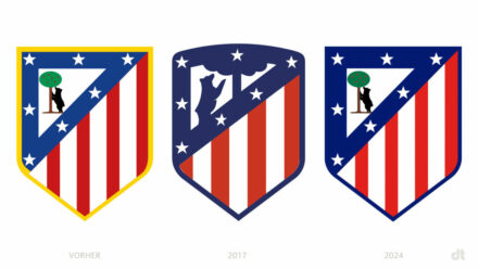 Atlético Madrid Logo – vorher und nachher