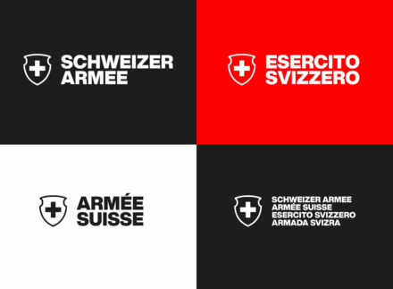 Schweizer Armee Logo Versionen, Quelle: Schweizer Armee