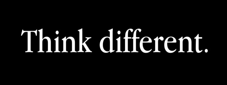 Think different Slogan (1997), in Apple Garamond