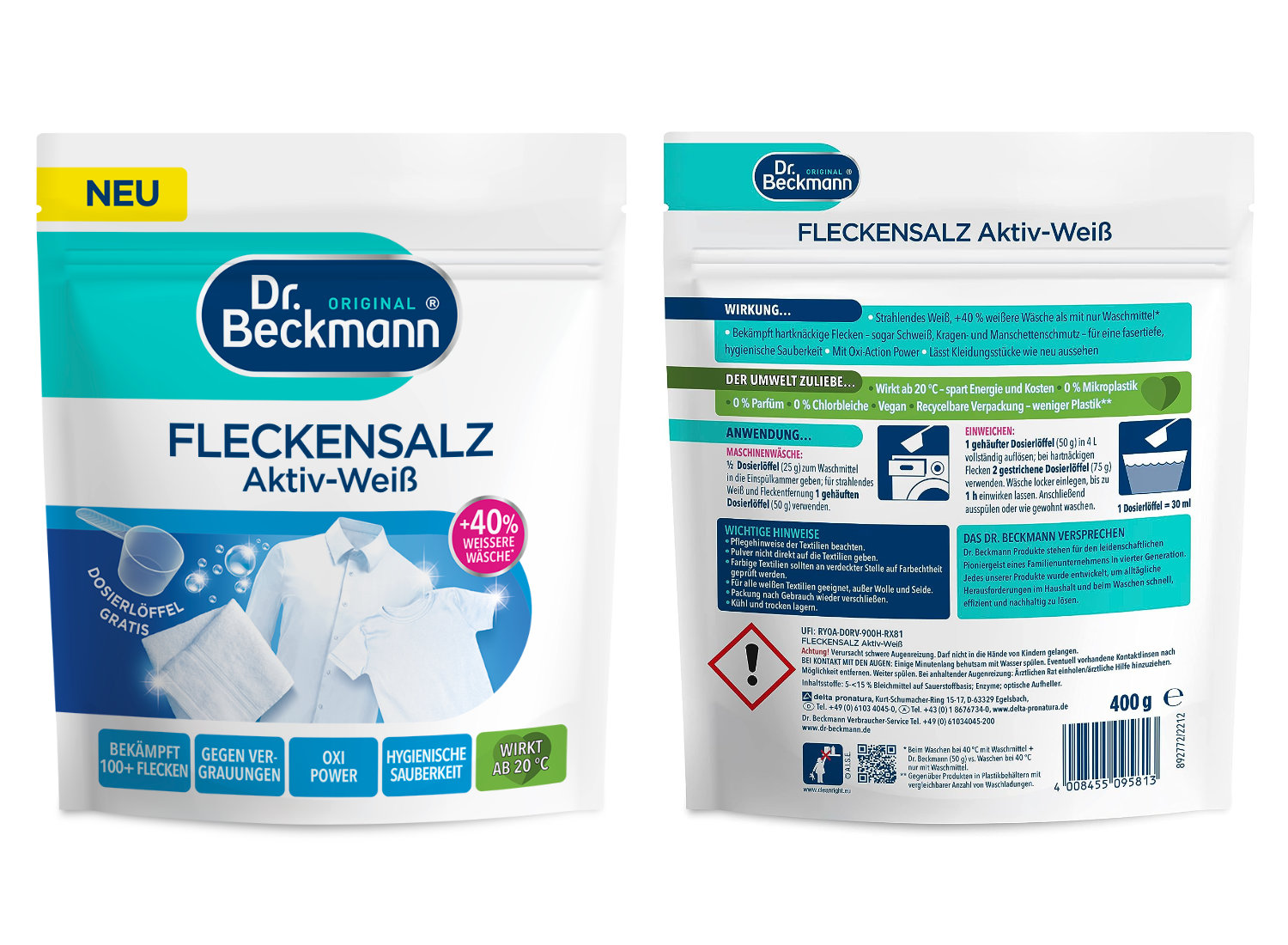 Dr. Beckmann Fleckensalz Aktiv-Weiß Verpackung, Quelle: Dr. Beckmann, Amazon