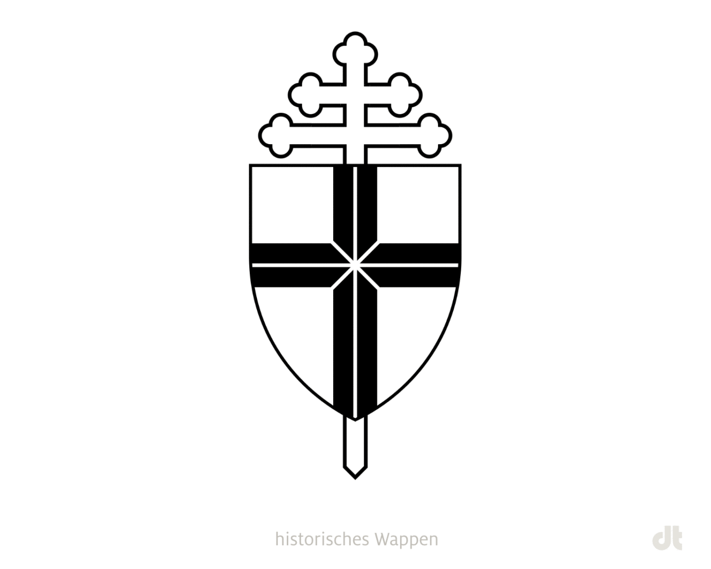 Erzbistum Köln Wappen Redesign, Bildquelle: Erzbistum Köln / Wikipedia, Bildmontage: dt