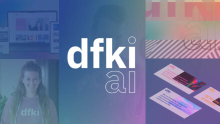 DFKI Corporate Design – Collage Anwendungsbeispiele, Quelle: DFKI
