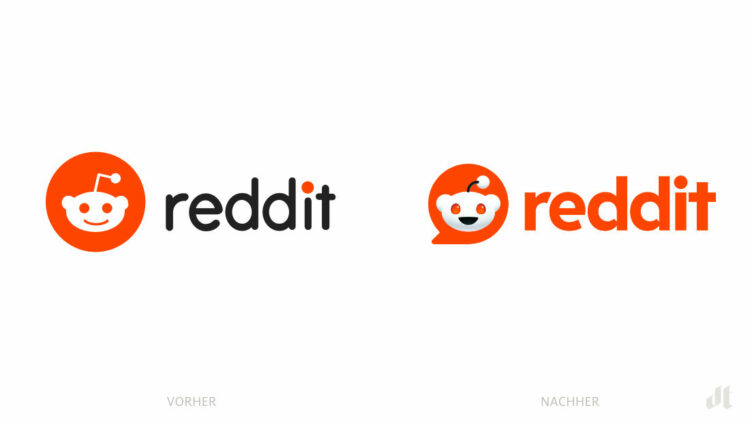 Reddit Logo – vorher und nachher, Bildquelle: Reddit, Bildmontage: dt