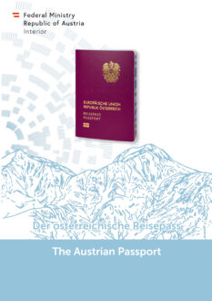 Österreichischer Reisepass – Cover Broschüre Sicherheitsmerkmale, Quelle: OESD