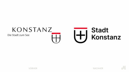 Stadt Konstanz Logo – vorher und nachher, Bildquelle: Stadtverwaltung Konstanz, Bildmontage: dt