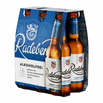 Radeberger Pilsner alkoholfrei Packaging (ab 2024), Quelle: Radeberger Gruppe