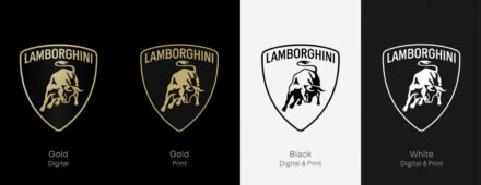 Lamborghini Logo (Versionen), Quelle: Lamborghini