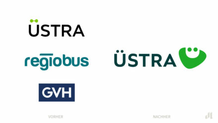 Üstra Regiobus, GVH Logos – vorher und nachher, Bildquelle: Üstra, Bildmontage: dt